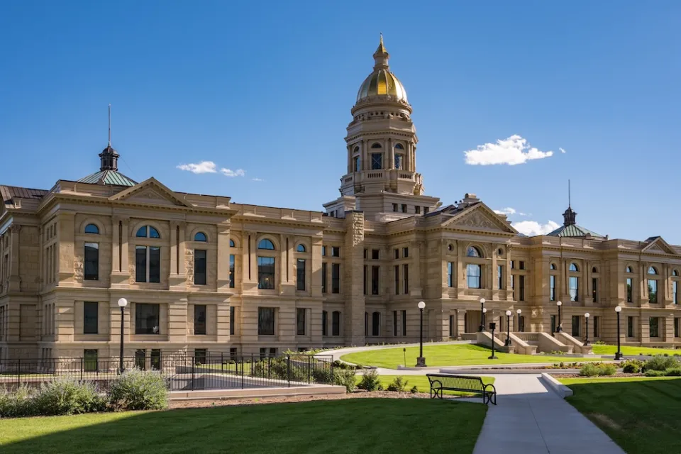 Wyoming state capitol building in Cheyenne, Wyoming.